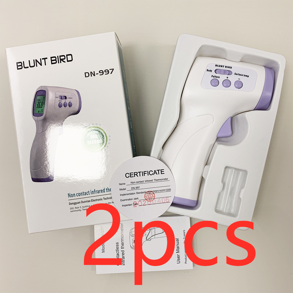 Infrared forehead thermometer size and dimensions diagram